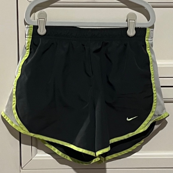 Nike Dri-Fit Tempo Black with Yellow Highlight Shorts - Picture 1 of 6